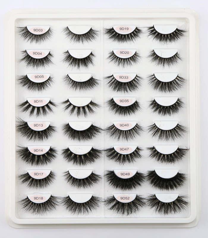  9D fluffy mink lashes wholesale display board free Magnet box-PX